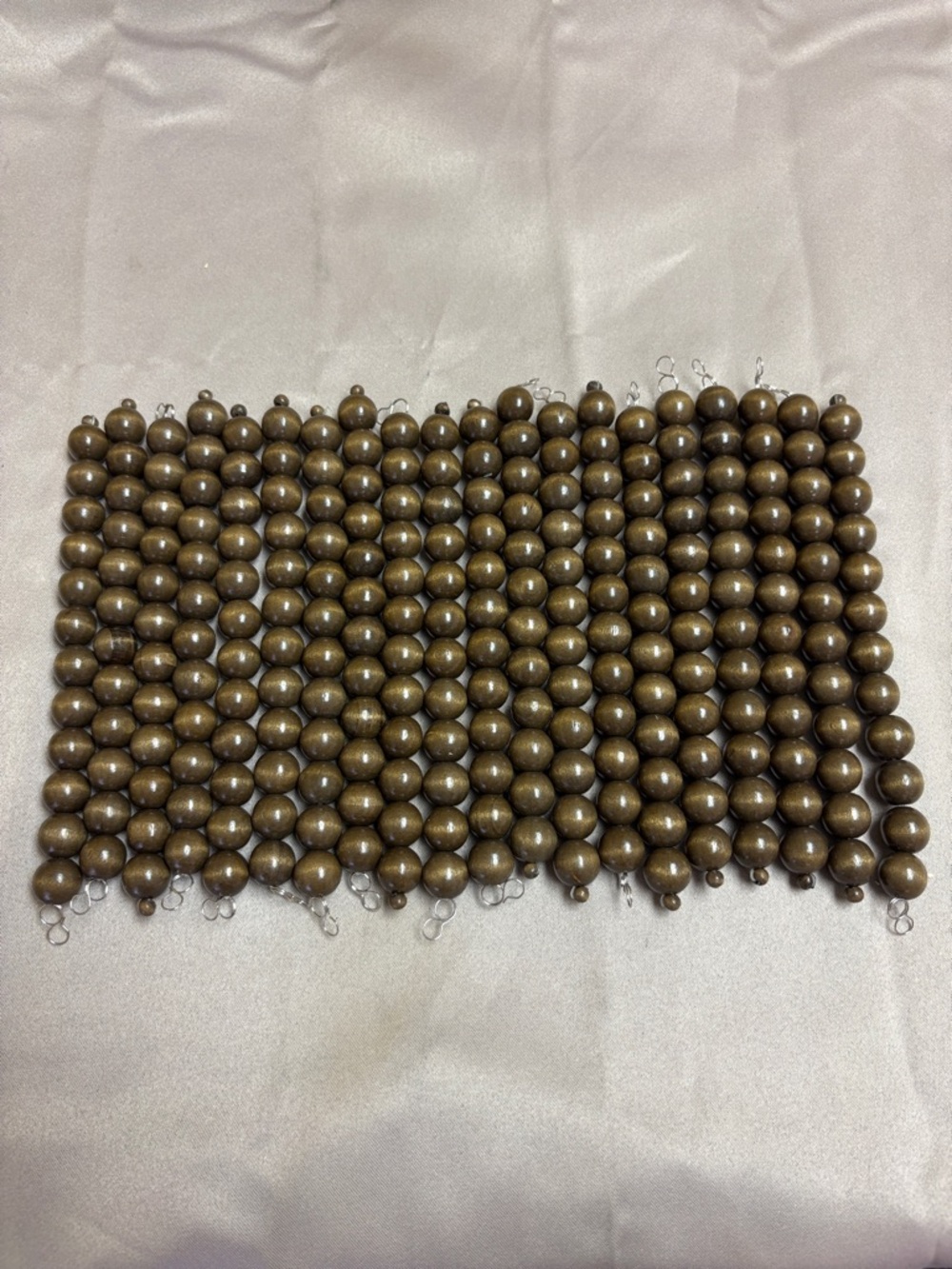 Natural Dark Wooden Bead Strands – Bundle of 20